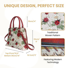 CONV-LDBD | Ladybug Convertible Top Handle Purse Handbag
