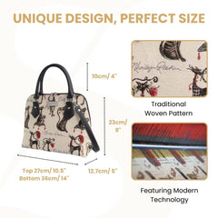 CONV-CUDE | Marilyn Robertson Catitudes Convertible Top Handle Purse Handbag
