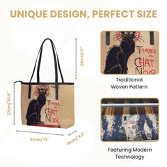 COLL-ART-TS-CHAT | STEINLEN - TOURNÉE DU CHAT NOIR College/Shoulder Tote Bag
