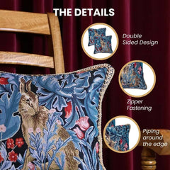 CCOV-ART-MORRIS-4 | WILLIAM MORRIS THE HARE PILLOWCASE/CUSHION COVER | DECORATIVE DESIGN FASHION HOME PILLOW 18X18 INCH