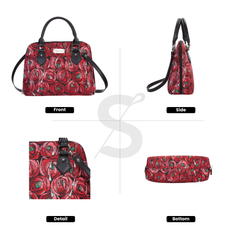 CONV-RMTD | Rennie Mackintosh Rose and Teardrop Convertible Top Handle Purse Handbag