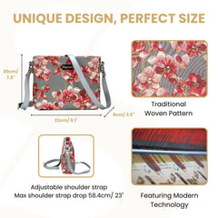 XB02-ORC | ORCHID CROSS BODY BAG PURSE HANDBAG