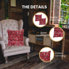 CCOV-RMTD | RENNIE MACKINTOSH ROSE AND TEAR DROP PILLOWCASE/CUSHION COVER | DECORATIVE DESIGN FASHION HOME PILLOW 18X18 INCH