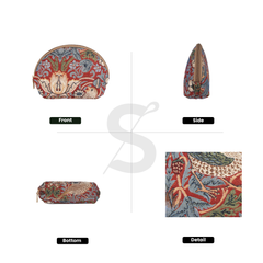 COSM-STRD | William Morris Strawberry Thief Red Cosmetic Make Up Bag