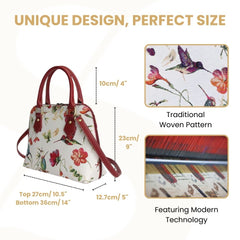 CONV-HUMM | Hummingbird Convertible Top Handle Purse Handbag