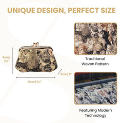 FRMP-CAT | CAT COIN CLASP FRAME PURSE WALLET