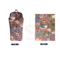GPCH-STRD | WILLIAM MORRIS STRAWBERRY THIEF RED GLASSES SUNGLASSES POUCH CASE