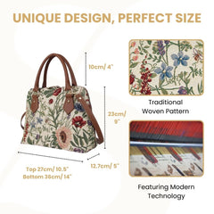 CONV-MGD | Morning Garden Convertible Top Handle Purse Handbag