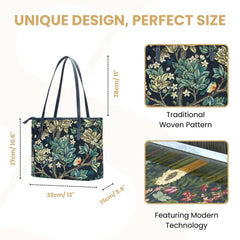 COLL-ART-WM-TLBL | William Morris Tree of Life Blue College/Shoulder Tote Bag