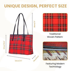 COLL-RSTT | Royal Stewart Tartan College/Shoulder Tote Bag