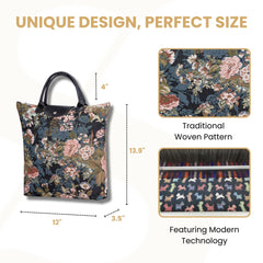 FDAW-PEO | PEONY FOLDAWAY GROCERY BAG