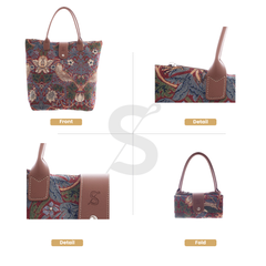 FOLD-STRD | STRAWBERRY THIEF RED FOLDING BAG