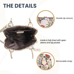 CONV-FLAM | Flamingo Convertible Top Handle Purse Handbag