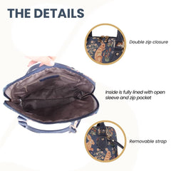 CONV-FORE | Forest Life Blue Top Handle Purse Handbag