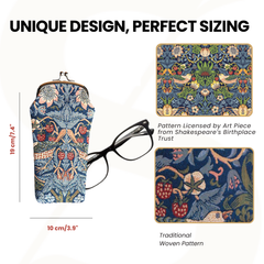 GPCH-STBL | WILLIAM MORRIS STRAWBERRY THIEF BLUE GLASSES SUNGLASSES POUCH CASE