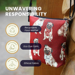 SLING-PUG | PUG DOG SLING BAG PURSE CROSSBODY