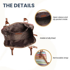 CONV-AZT | Aztec Convertible Top Handle Purse Handbag