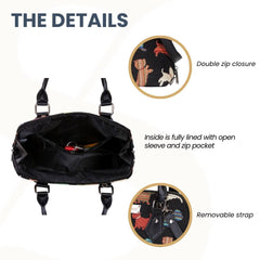 CONV-PUPPY | PLAYFUL PUPPY CONVERTIBLE TOP HANDLE PURSE HANDBAG