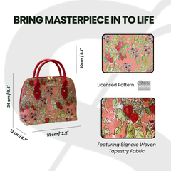 CONV-WLSTRW| Wild Strawberry Convertible Top Handle Purse Handbag