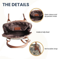 CONV-GLILY | William Morris Golden Lily Convertible Top Handle Purse Handbag