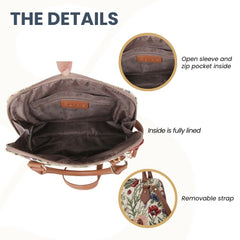 CONV-MGD | Morning Garden Convertible Top Handle Purse Handbag