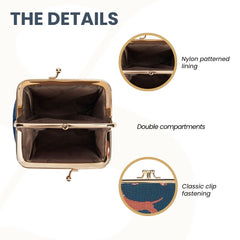 FRMP-DACH | DACHSHUND COIN CLASP FRAME PURSE WALLET