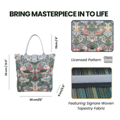 FOLD-STGR | STRAWBERRY THIEF GREY FOLDING BAG