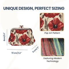 FRMP-POP | POPPY COIN CLASP FRAME PURSE WALLET