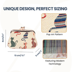 FRMP-CHEKY | CHEEKY CAT COIN CLASP FRAME PURSE WALLET