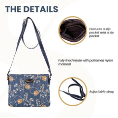 XB02-AUST | JANE AUSTEN BLUE CROSS BODY BAG PURSE HANDBAG