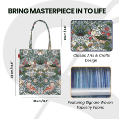 FLAT-STGR |  WILLIAM MORRIS STRAWBERRY THIEF GREY - FLAT BAG