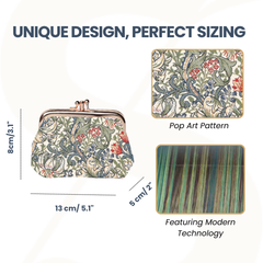 FRMP-GLILY | WILLIAM MORRIS GOLDEN LILY COIN CLASP FRAME PURSE WALLET