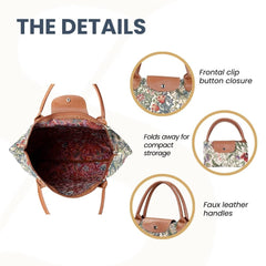FDAW-GLILY | WILLIAM MORRIS GOLDEN LILY FOLDAWAY GROCERY BAG