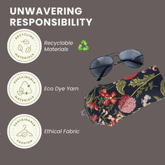 GPCH-MGDBK | MORNING GARDEN BLACK GLASSES SUNGLASSES POUCH CASE