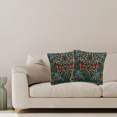 CCOV-PN-BLACKTHORN | WILLIAM MORRIS BLACKTHORN - PANELLED PILLOWCASE/CUSHION COVER 18X18 INCH