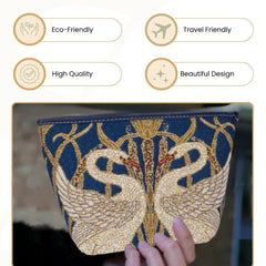 MAKEUP-ART-WC-SWAN | WALTER CRANE SWAN  MAKE UP COSMETIC BAG