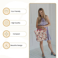 FDAW-FLMD | Flower Meadow FOLDAWAY GROCERY BAG