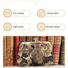 FRMP-CAT | CAT COIN CLASP FRAME PURSE WALLET