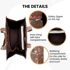 SHOP-STRD | WILLIAM MORRIS STRAWBERRY THIEF RED SHOPPER BAG