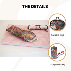 GPCH-STRD | WILLIAM MORRIS STRAWBERRY THIEF RED GLASSES SUNGLASSES POUCH CASE