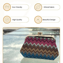 FRMP-AZT | AZTEC COIN CLASP FRAME PURSE WALLET