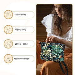 XB02-ART-WM-TLBL | WILLIAM MORRIS TREE OF LIFE BLUE CROSS BODY BAG PURSE HANDBAG
