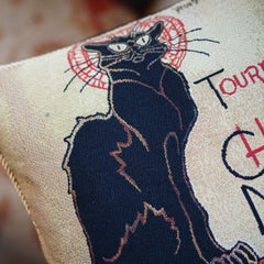 CCOV-ART-TS-CHAT | STEINLEN TOURNEE DU CHAT NOIR PILLOWCASE/CUSHION COVER | DECORATIVE DESIGN FASHION HOME PILLOW 18X18 INCH