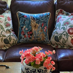 CCOV-ART-MORRIS-4 | WILLIAM MORRIS THE HARE PILLOWCASE/CUSHION COVER | DECORATIVE DESIGN FASHION HOME PILLOW 18X18 INCH