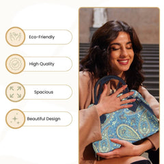 CONV-PAIS | Paisley Convertible Top Handle Purse Handbag