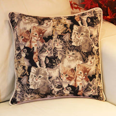 CCOV-CAT | CAT PILLOWCASE/CUSHION COVER | DECORATIVE DESIGN FASHION HOME PILLOW 18X18 INCH