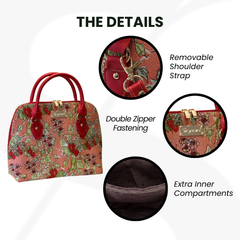 CONV-WLSTRW| Wild Strawberry Convertible Top Handle Purse Handbag