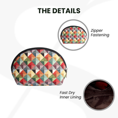 COSM-MTRI | Multicolor Triangle Cosmetic Make Up Bag