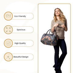 TRAV-STBL | WILLIAM MORRIS STRAWBERRY THIEF BLUE TRAVEL BAG WEEKEND GYM HOLDALL