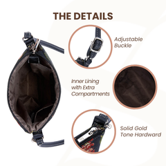 SLING-MGDBK | MORNING GARDEN BLACK SLING BAG PURSE CROSSBODY